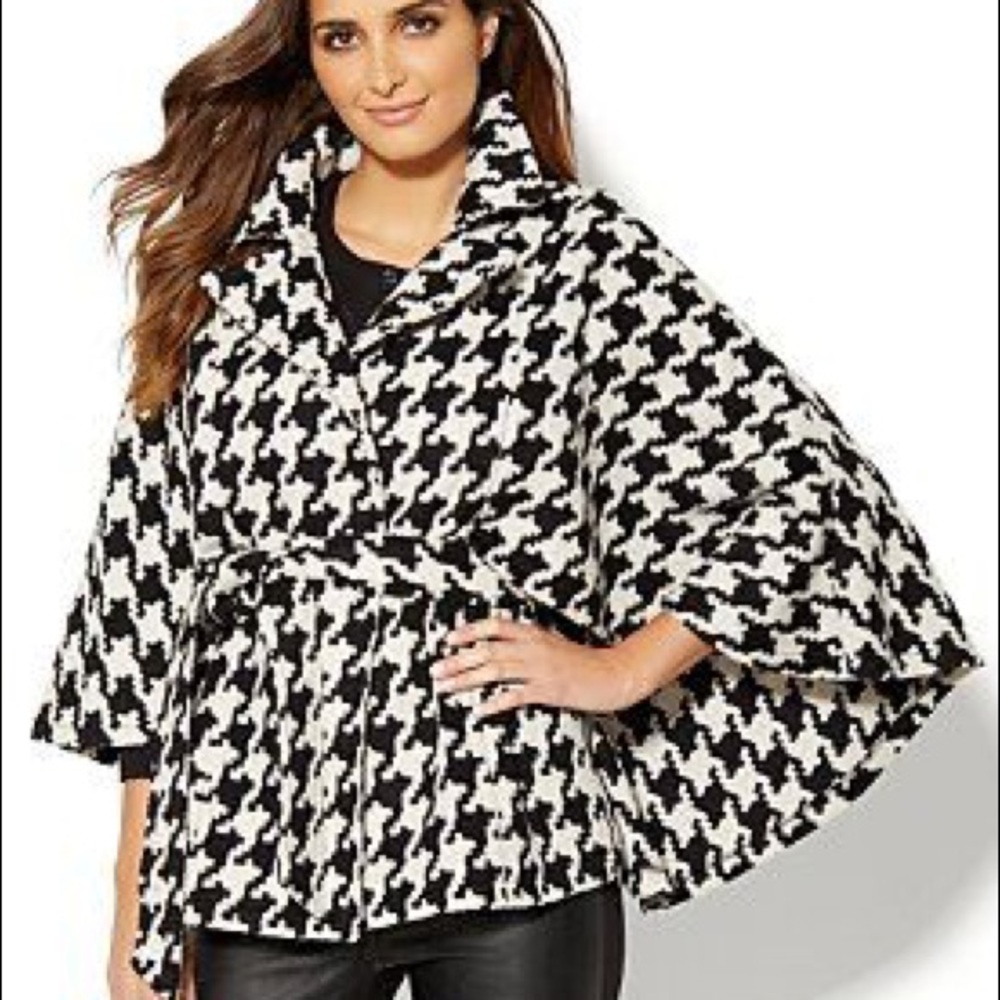 New York & Co. | Houndstooth Cap Coat 🧥
